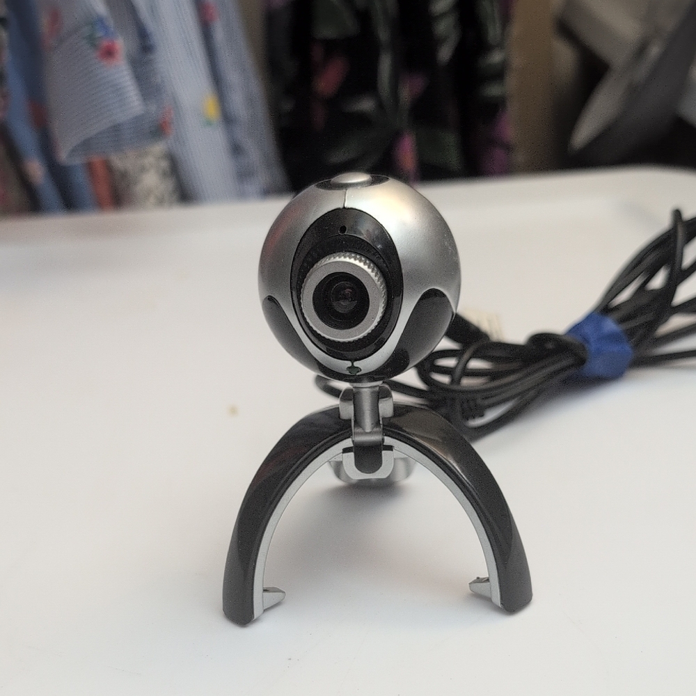 High-Definition Silver Webcam